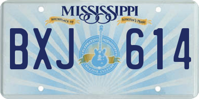 MS license plate BXJ614