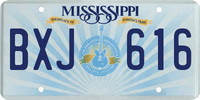 MS license plate BXJ616