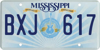 MS license plate BXJ617