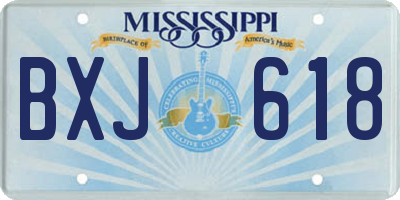 MS license plate BXJ618