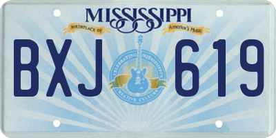 MS license plate BXJ619