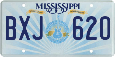 MS license plate BXJ620