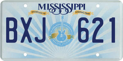 MS license plate BXJ621