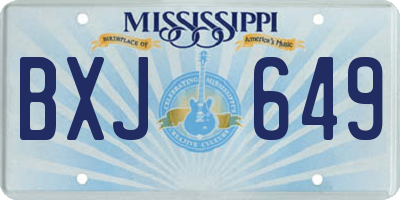 MS license plate BXJ649