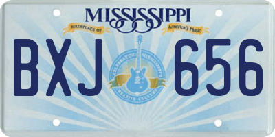 MS license plate BXJ656