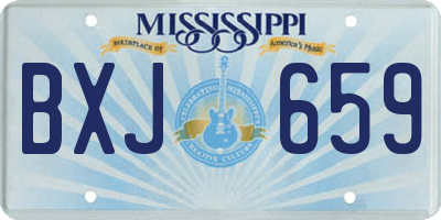 MS license plate BXJ659
