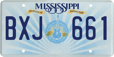 MS license plate BXJ661