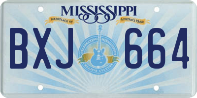 MS license plate BXJ664