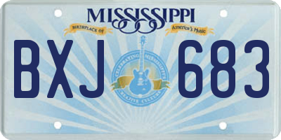 MS license plate BXJ683