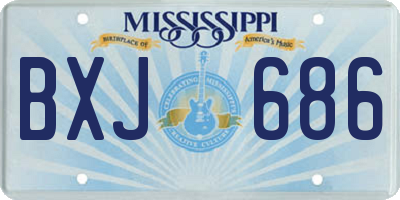 MS license plate BXJ686