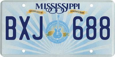 MS license plate BXJ688
