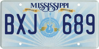 MS license plate BXJ689