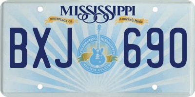 MS license plate BXJ690