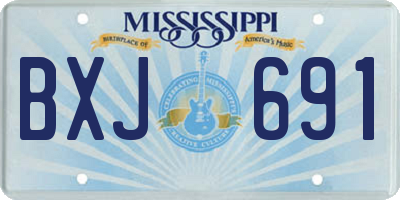 MS license plate BXJ691