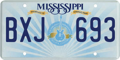 MS license plate BXJ693