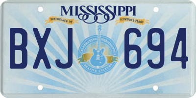 MS license plate BXJ694