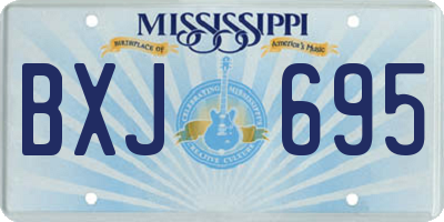 MS license plate BXJ695
