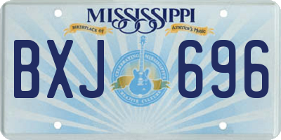 MS license plate BXJ696