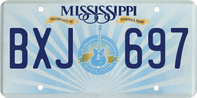 MS license plate BXJ697