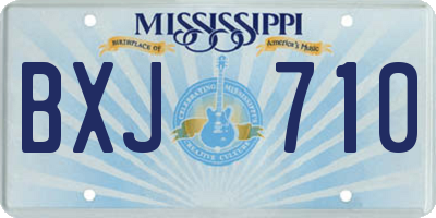MS license plate BXJ710