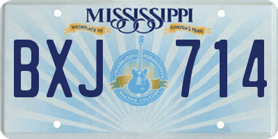 MS license plate BXJ714