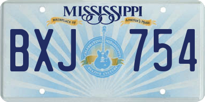 MS license plate BXJ754