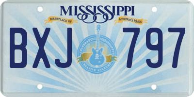 MS license plate BXJ797