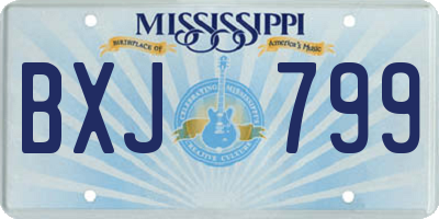 MS license plate BXJ799