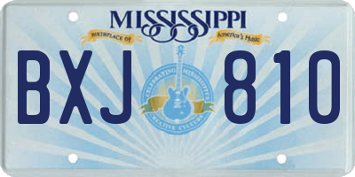 MS license plate BXJ810