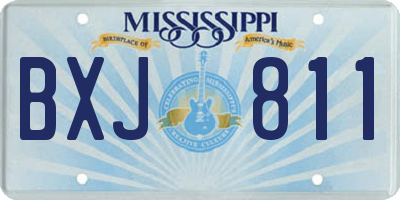 MS license plate BXJ811