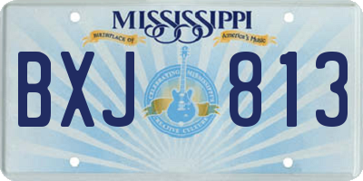 MS license plate BXJ813