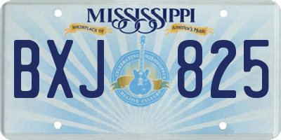 MS license plate BXJ825