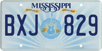 MS license plate BXJ829
