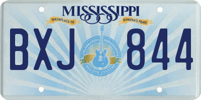 MS license plate BXJ844
