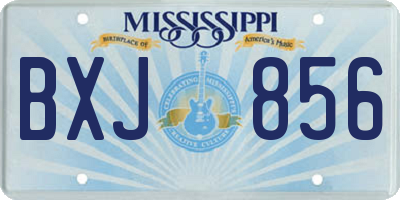 MS license plate BXJ856