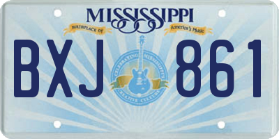 MS license plate BXJ861