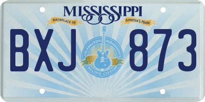 MS license plate BXJ873