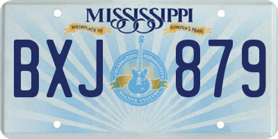 MS license plate BXJ879