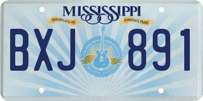 MS license plate BXJ891