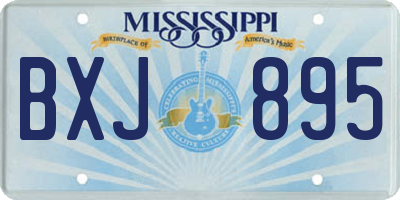MS license plate BXJ895