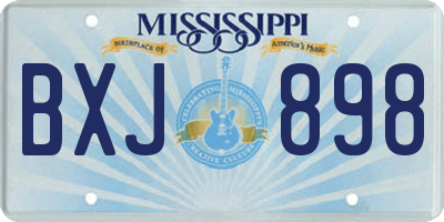 MS license plate BXJ898