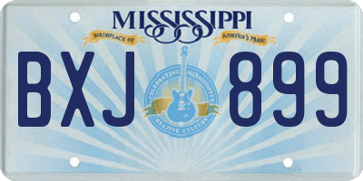 MS license plate BXJ899