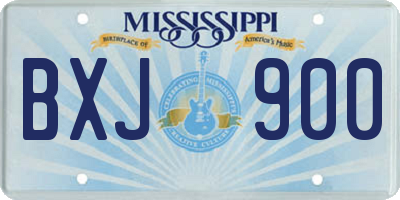 MS license plate BXJ900