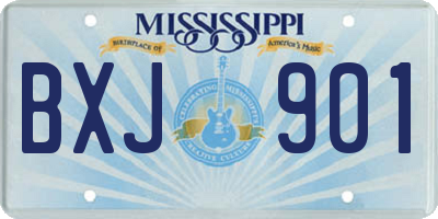 MS license plate BXJ901