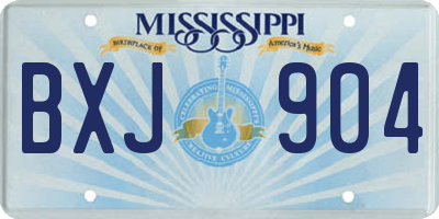 MS license plate BXJ904