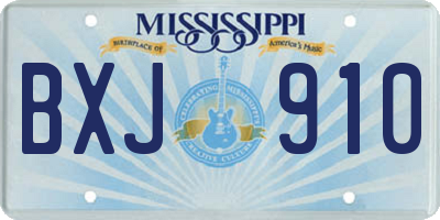 MS license plate BXJ910