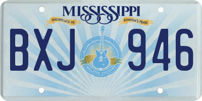 MS license plate BXJ946
