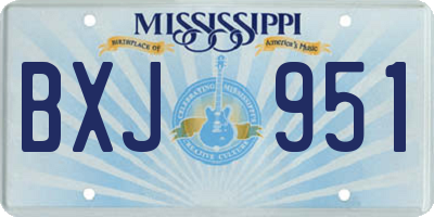 MS license plate BXJ951