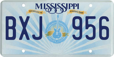MS license plate BXJ956