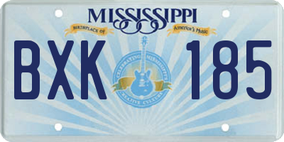 MS license plate BXK185